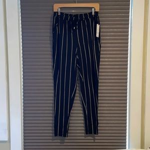 Tan Striped Black Cozy and Professional Pants Size S, NWT